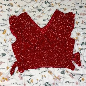 Red Polka Dot Crop Top